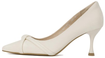 (Women) Aokang PU Toe-Cap Slip-On Stiletto 'Beige' 1234111022 (Women) Aokang PU Toe-Cap Slip-On Stiletto 'Beige' 1234111022