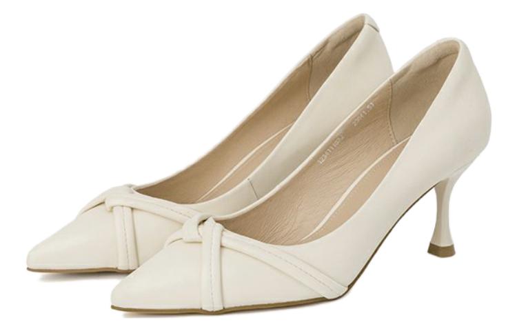 Order (W) (女性用) Aokang PU トゥキャップ スリップオン スティレット 'ベージュ' 1234111022 1234111022