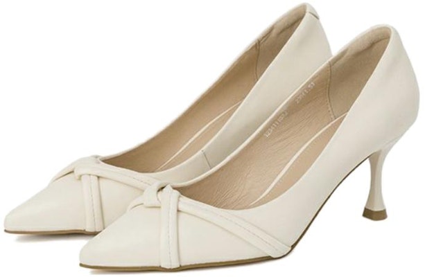 (Women) Aokang PU Toe-Cap Slip-On Stiletto 'Beige' 1234111022 Order (Women) Aokang PU Toe-Cap Slip-On Stiletto 'Beige' 1234111022