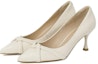Order (W) Aokang PU Kasut Stiletto Slip-On Hujung Jepit 'Beige' 1234111022