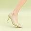 Shop (W) Aokang PU Kasut Stiletto Slip-On Hujung Jepit 'Beige' 1234111022