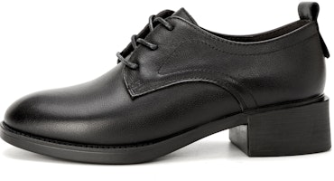 (Women) Aokang Retro British Round Toe Lace-Up High Heels 'Vintage Black' 1234314048 (Women) Aokang Retro British Round Toe Lace-Up High Heels 'Vintage Black' 1234314048
