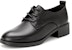 (Women) Aokang Retro British Round Toe Lace-Up High Heels 'Vintage Black' 1234314048