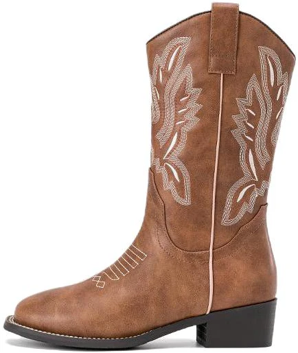 women-aokang-retro-british-style-slip-on-short-boots-4-3cm-thick-sole-1234911019
