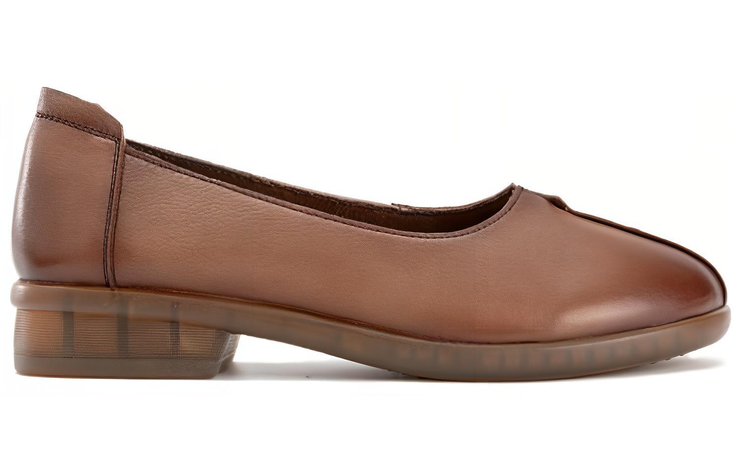 Order (W) Aokang Retro Cómodos Planos 'Casuales Marrón' 1234121056