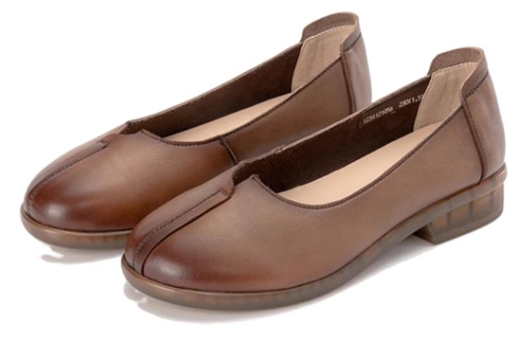 Lookbook (W) Aokang Retro Cómodos Planos 'Casuales Marrón' 1234121056