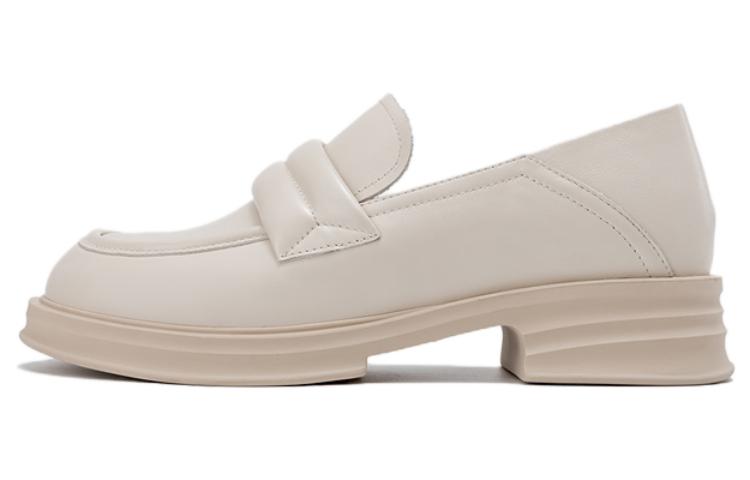 (W) Aokang Retro Fashion Versatile Loafer 'Beige'