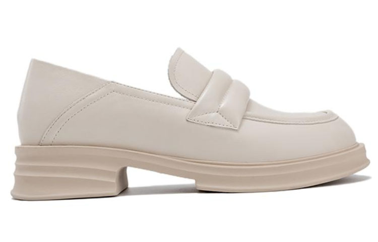 (W) Aokang Retro Fashion Versatile Loafer 'Beige' 圖 2