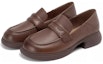 Shop (W) Aokang Loafer Kulit Coklat Retro Serbaguna 1234414032