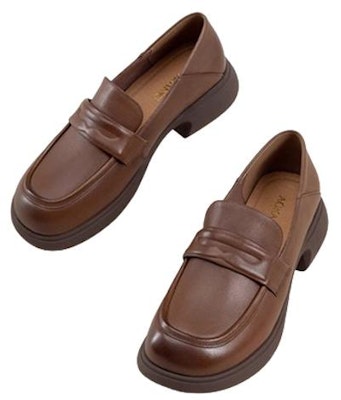 (W) Aokang Loafer Kulit Coklat Retro Serbaguna 1234414032 Purchase (W) Aokang Loafer Kulit Coklat Retro Serbaguna 1234414032