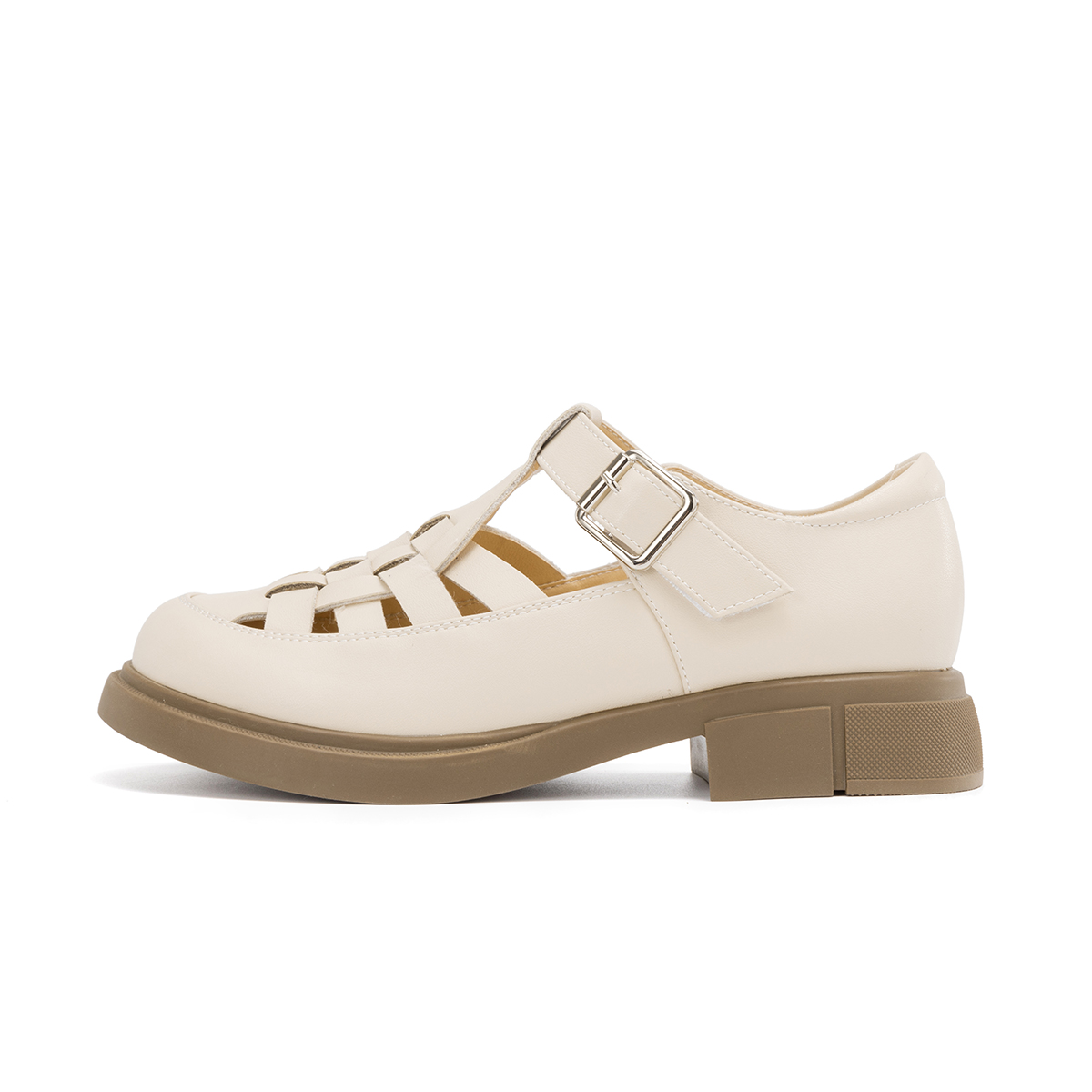 (W) Aokang Roman Hollow-Out Casual Sneaker 'Beige'