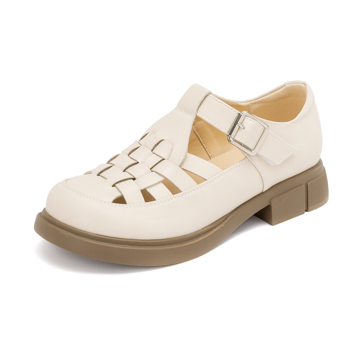 (W) Aokang Roman Hollow-Out Casual Sneaker 'Beige' 圖 2
