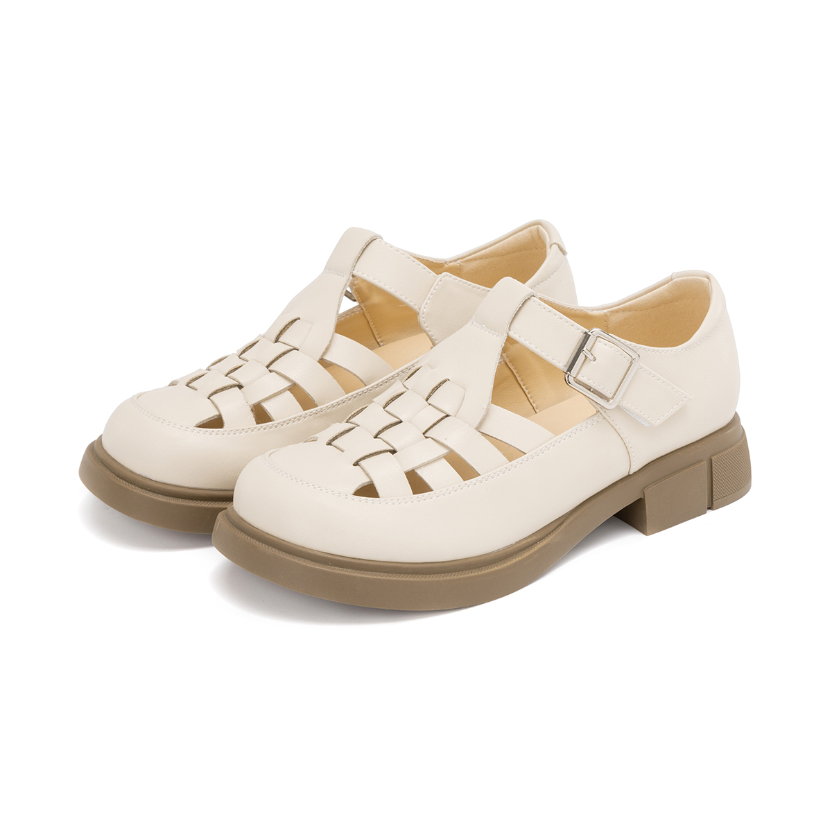 (W) Aokang Roman Hollow-Out Casual Sneaker 'Beige' 圖 3