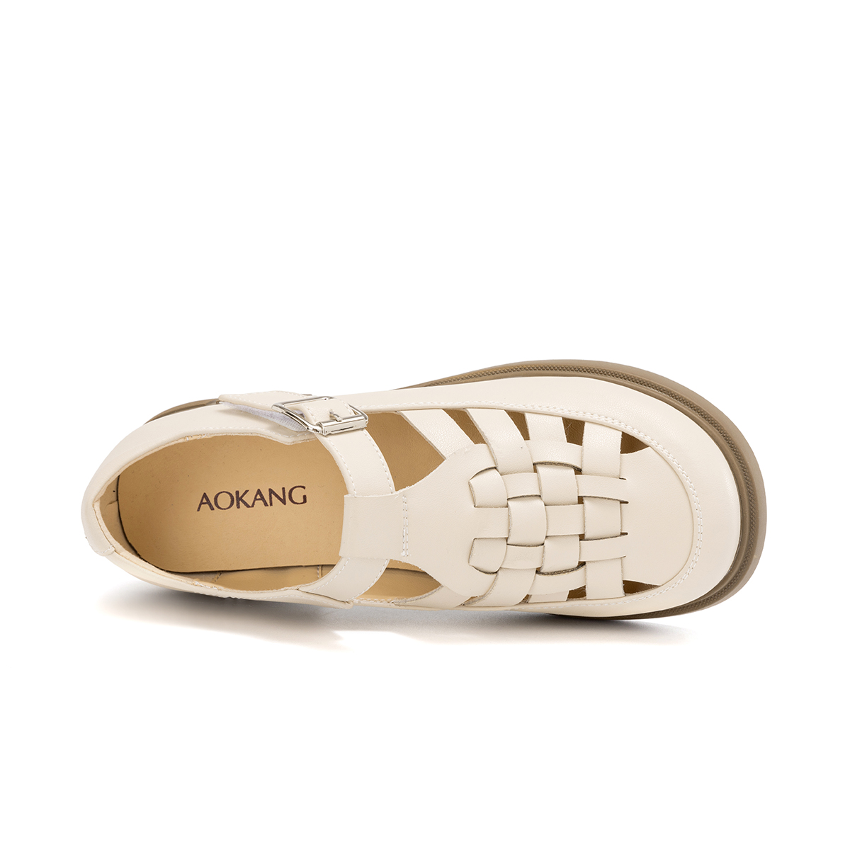 (W) Aokang Roman Hollow-Out Casual Sneaker 'Beige' 圖 4
