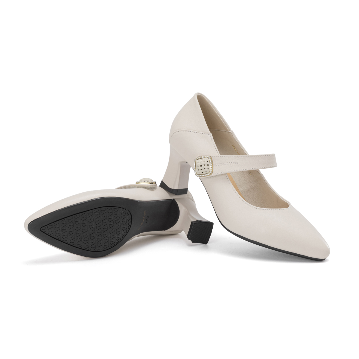 (W) Aokang Round Toe Buckle CMFT Chunky High Heels 6cm 'Top Grain Leather' 圖 10