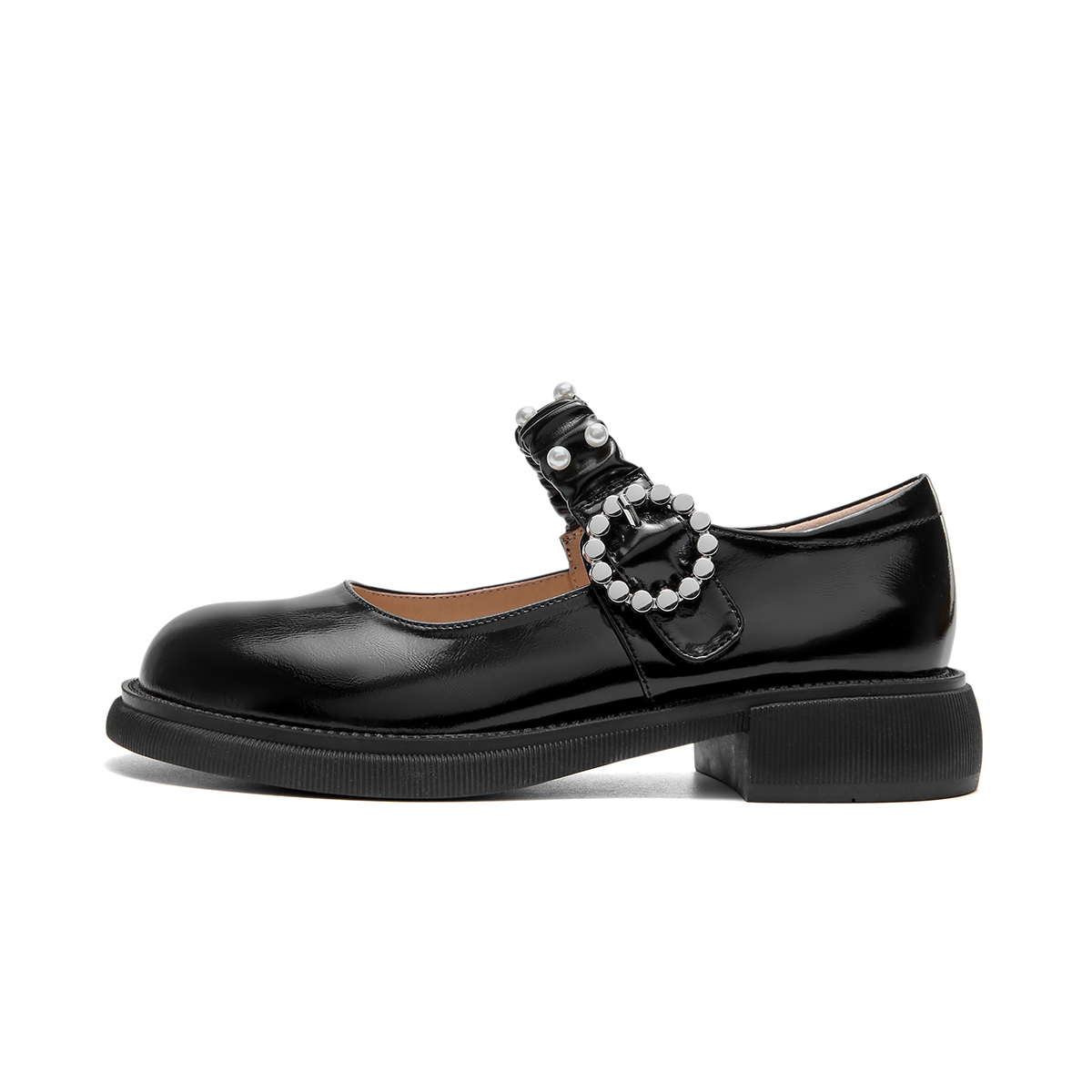 (Women) Aokang Round Toe Casual Flat 'Sweet Comfort Black' 1224314025