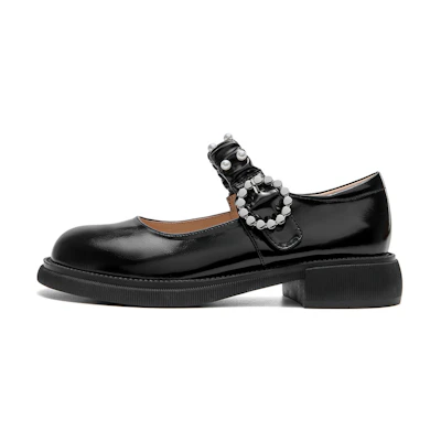 (W) Aokang Round Toe Casual Flat 'Sweet CMFT Black'