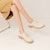(Women) Aokang Round Toe Lace-Up 'Beige' 1224414012