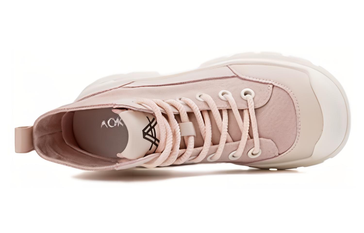 Shop (W) 아오캉 핑크 마틴 미드 부츠 (Aokang Pink Martin Mid Boots) 1234913008