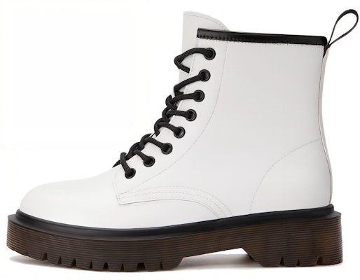 (Women) Aokang Round Toe Lace-Up Mid-Calf Martin Boots 'White' 1224913038 Buy (Women) Aokang Round Toe Lace-Up Mid-Calf Martin Boots 'White' 1224913038