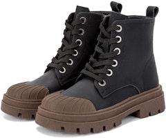 (Women) Aokang Round Toe Lace-Up Mid-Calf Martin Boots 'Warm Black' 1224913063 (Women) Aokang Round Toe Lace-Up Mid-Calf Martin Boots 'Warm Black' 1224913063