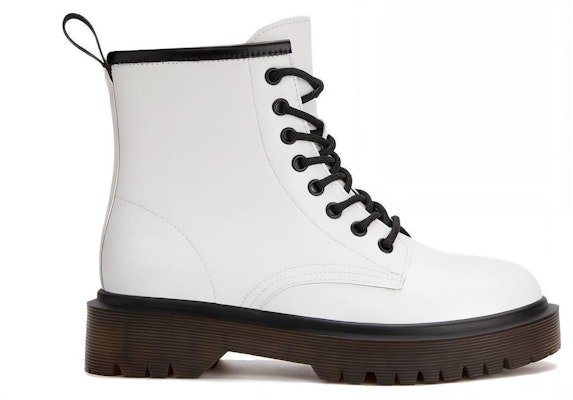(Women) Aokang Round Toe Lace-Up Mid-Calf Martin Boots 'White' 1224913038 Order (Women) Aokang Round Toe Lace-Up Mid-Calf Martin Boots 'White' 1224913038