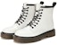 (W) Aokang But Kasut Tinggi Mid-Calf Martin Bertali Hujung Bulat 'Putih' 1224913038