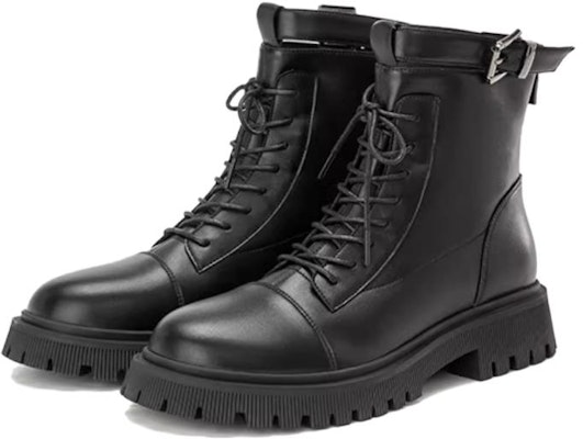 (Women) Aokang Round Toe Lace-Up Mid-Calf Martin Boots 'Black' 1224913022 Shop (Women) Aokang Round Toe Lace-Up Mid-Calf Martin Boots 'Black' 1224913022