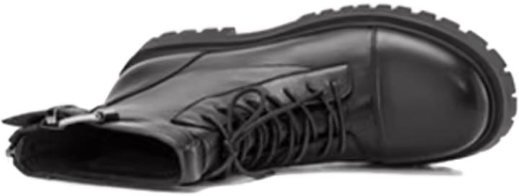 (Women) Aokang Round Toe Lace-Up Mid-Calf Martin Boots 'Black' 1224913022 Purchase (Women) Aokang Round Toe Lace-Up Mid-Calf Martin Boots 'Black' 1224913022