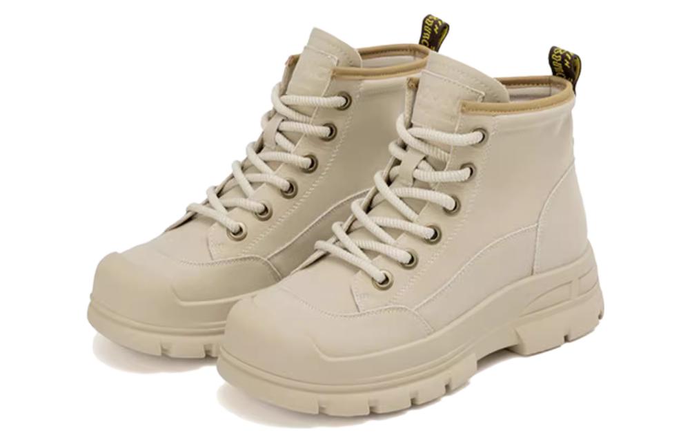 Order (W) Botas Aokang Martin Mid-Calf con Cordones y Suela Gruesa Punta Redonda 'Apricot' 1234913003