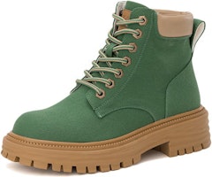 (Women) Aokang Round Toe Mid-Calf Martin Boots 'Green' 1224913012 (Women) Aokang Round Toe Mid-Calf Martin Boots 'Green' 1224913012