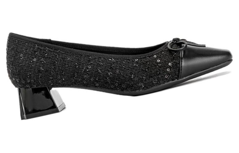 (W) Aokang Round Toe Slip-On Casual Shoes 'Black' 圖 2