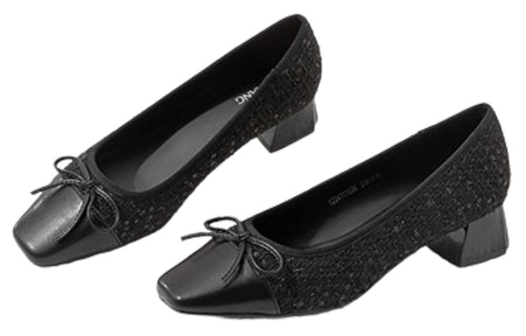 (W) Aokang Round Toe Slip-On Casual Shoes 'Black' 圖 4