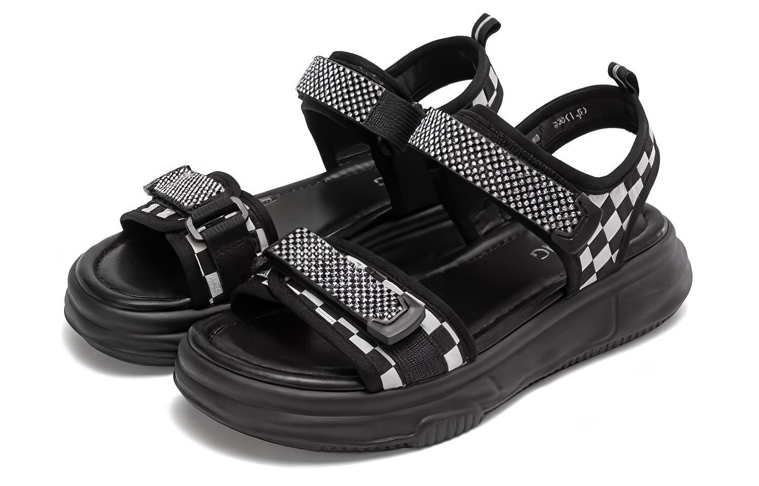 Lookbook (W) Sandalia Aokang 'Negra de Punta Abierta y Plana' 1234821089