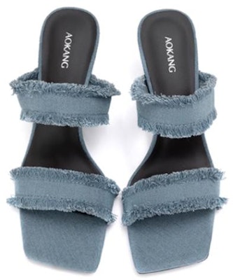 (W) Sandal Aokang 'Slip-On Rumbai Biru Muda' 1234811117 Shop (W) Sandal Aokang 'Slip-On Rumbai Biru Muda' 1234811117
