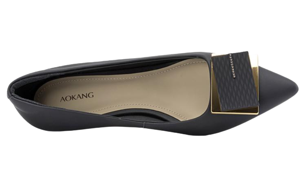(W) Aokang Sheepskin 'Black Pointed Toe Stiletto' 圖 3