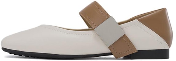 (Women) Aokang Sheepskin 'French Square Toe Beige Brown' 1234221030 (Women) Aokang Sheepskin 'French Square Toe Beige Brown' 1234221030