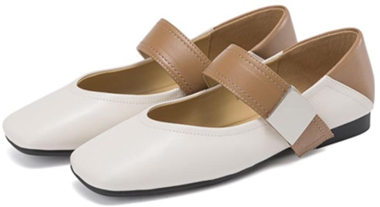 (W) Aokang Piel de Oveja 'Punta Cuadrada Francesa Beige Marrón' 1234221030 Order (W) Aokang Piel de Oveja 'Punta Cuadrada Francesa Beige Marrón' 1234221030