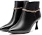 (W) Aokang But Sheepskin Hitam Jari Runcing dengan Lapisan Velvet. 1214011007