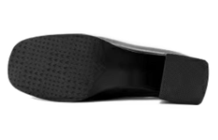 Lookbook (W) (女性用) Aokang ブラック 羊革 5cm ファッショナル カジュアル チャンキーヒール 1234414018