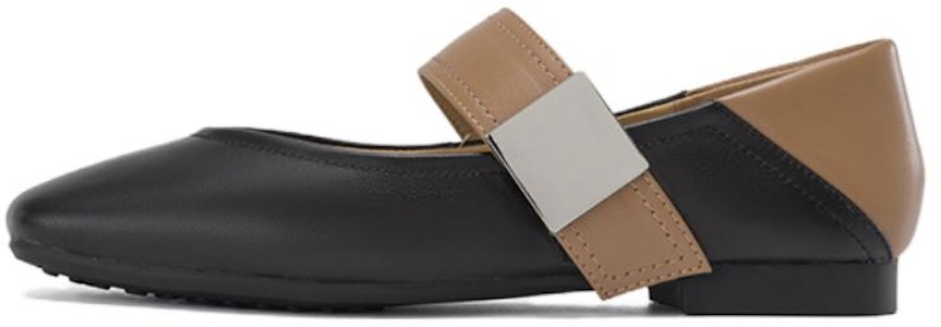 (W) Aokang Zapatos Planos Casual Piel de Oveja Negro Marrón 'Punta Cuadrada Francesa' 1234221029 Buy (W) Aokang Zapatos Planos Casual Piel de Oveja Negro Marrón 'Punta Cuadrada Francesa' 1234221029