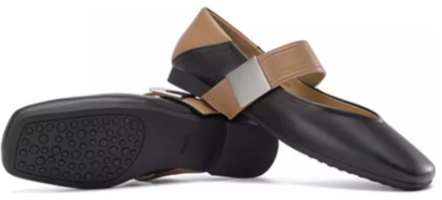 (Women) Aokang Sheepskin Black Brown 'French Square Toe Casual Flats' 1234221029 Lookbook (Women) Aokang Sheepskin Black Brown 'French Square Toe Casual Flats' 1234221029
