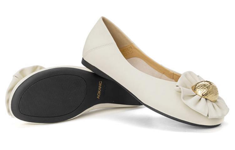 (W) Aokang Sheepskin Casual Shoes 'Sweet Temperament Beige' 圖 5