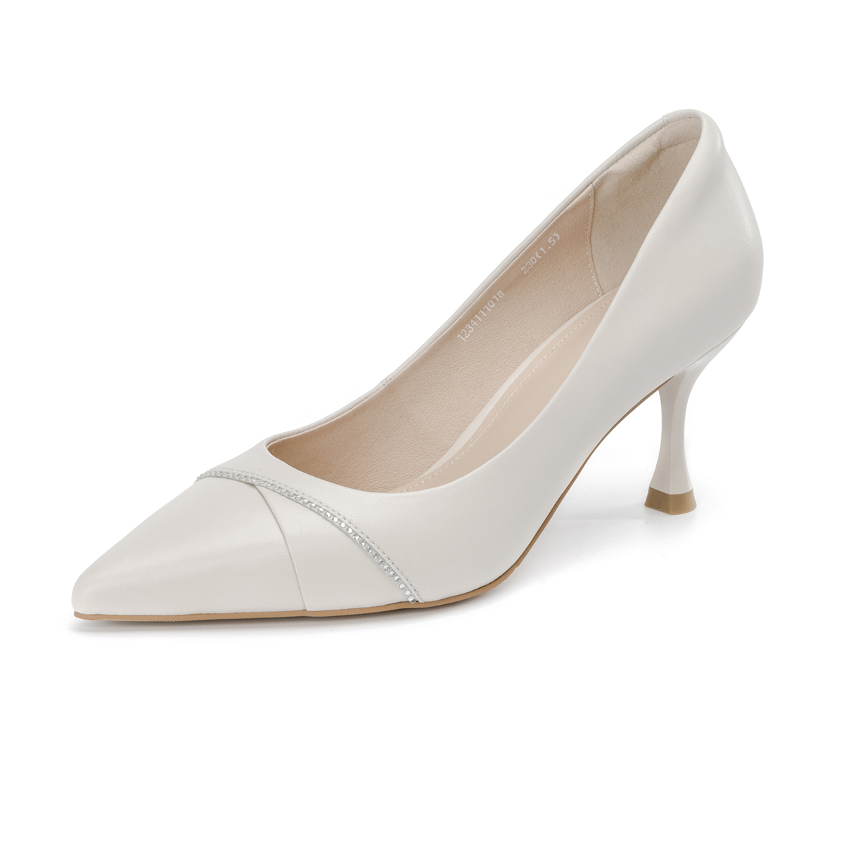 (W) Aokang Sheepskin Leather 7.2cm 'Beige' 'Temperament Casual Fashion High-Heel' 圖 2