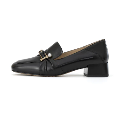 (W) Aokang Sheepskin Leather 'Elegant CMFT Versatile Casual Shoe Black'