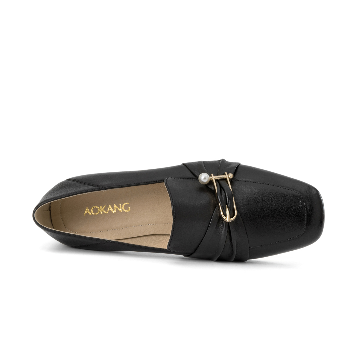 (W) Aokang Sheepskin Leather 'Elegant CMFT Versatile Casual Shoe Black' 圖 3