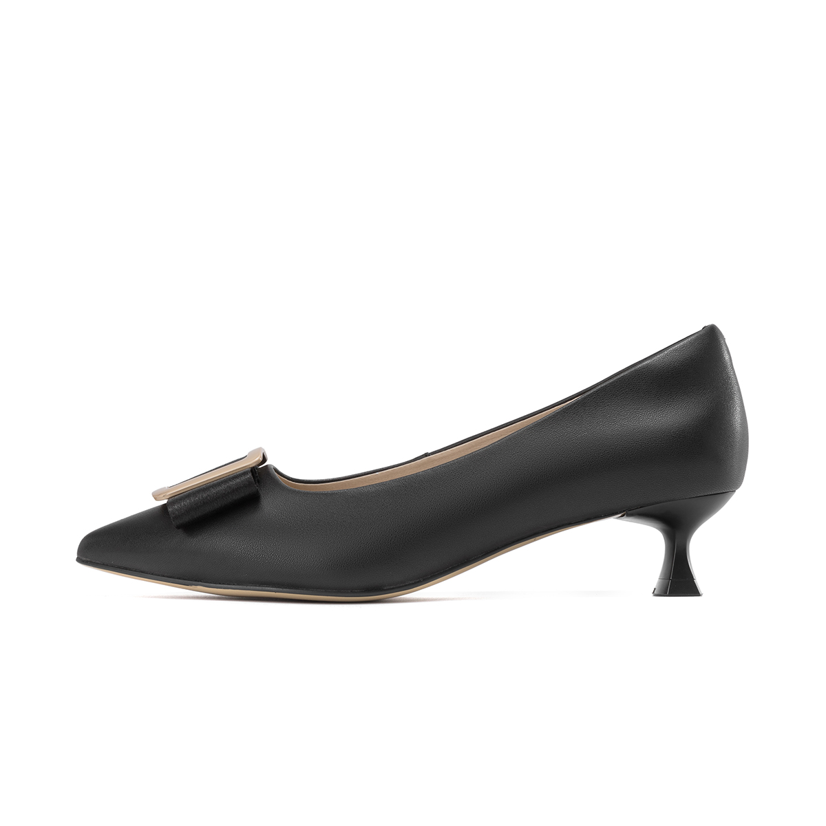 (Women) Aokang Sheepskin Pointed Toe Slip-On Stiletto High Heels 4cm 'Comfort' 1234211063