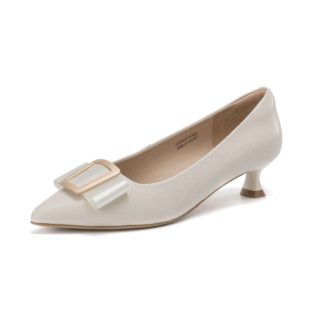 Sizing (W) AOKANG羊革ポインテッドトゥ4cmヒール「快適」 1234211063