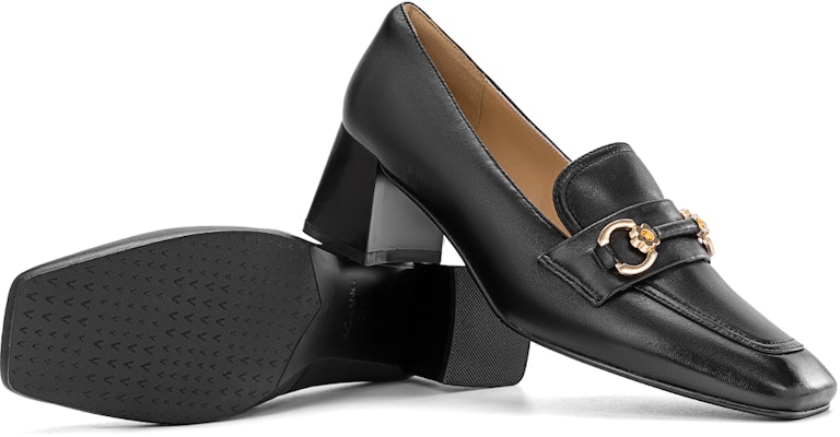 奧康/AOKANG 羊皮方頭淺口粗跟高跟鞋 5.3cm 女款 黑色 Shop 奧康/AOKANG 羊皮方頭淺口粗跟高跟鞋 5.3cm 女款 黑色