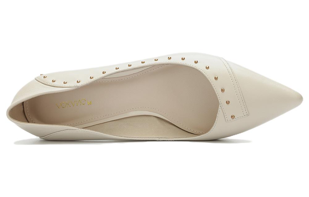 Lookbook (W) Aokang Tacones Altos de Piel de Oveja 'Beige Commuter' 1212111136